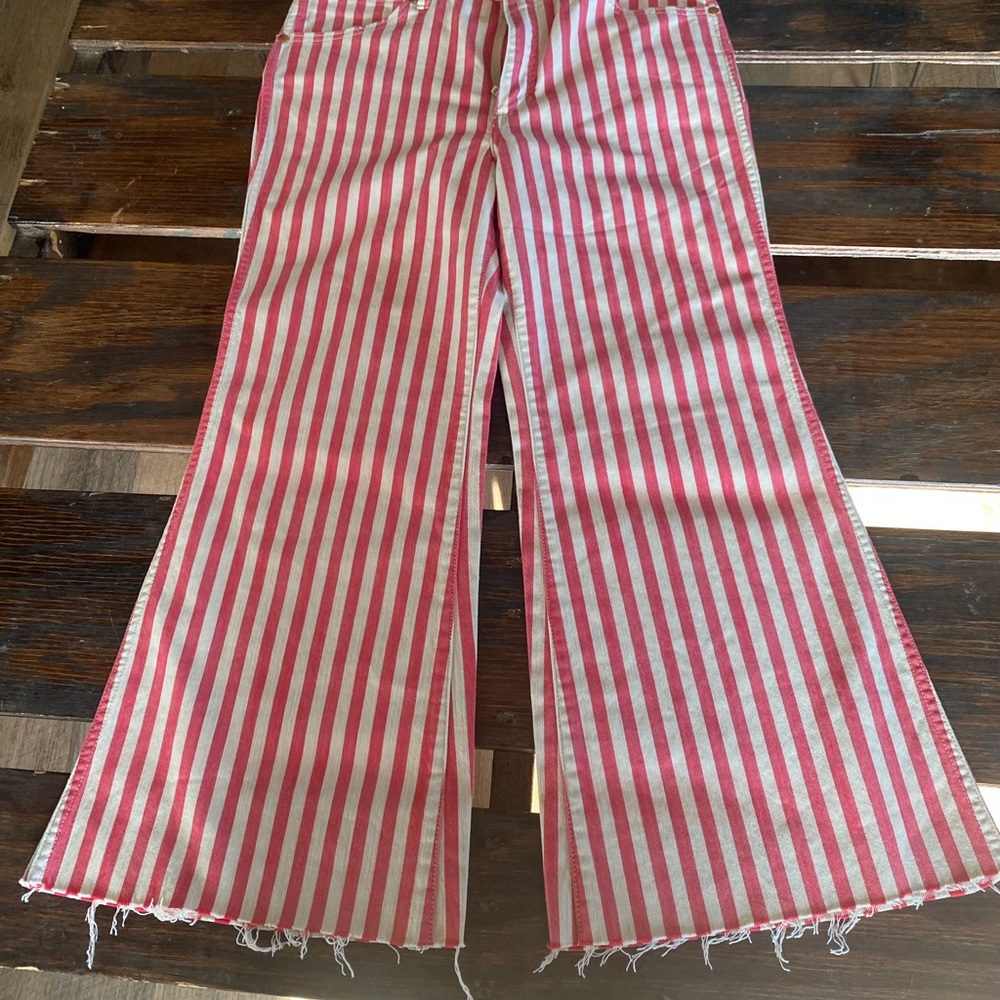 Red and White Striped Pants